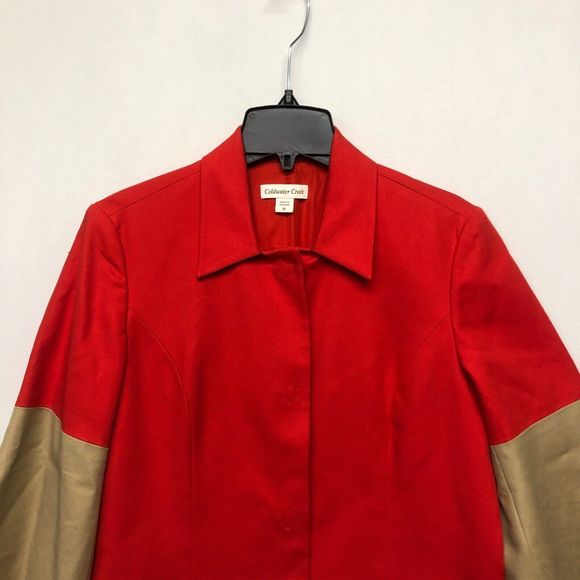 Coldwater Creek Women 3/4 Sleeve Button Snap Shirt Jacket Size 10 Casual M093 14 - Picture 9 of 14